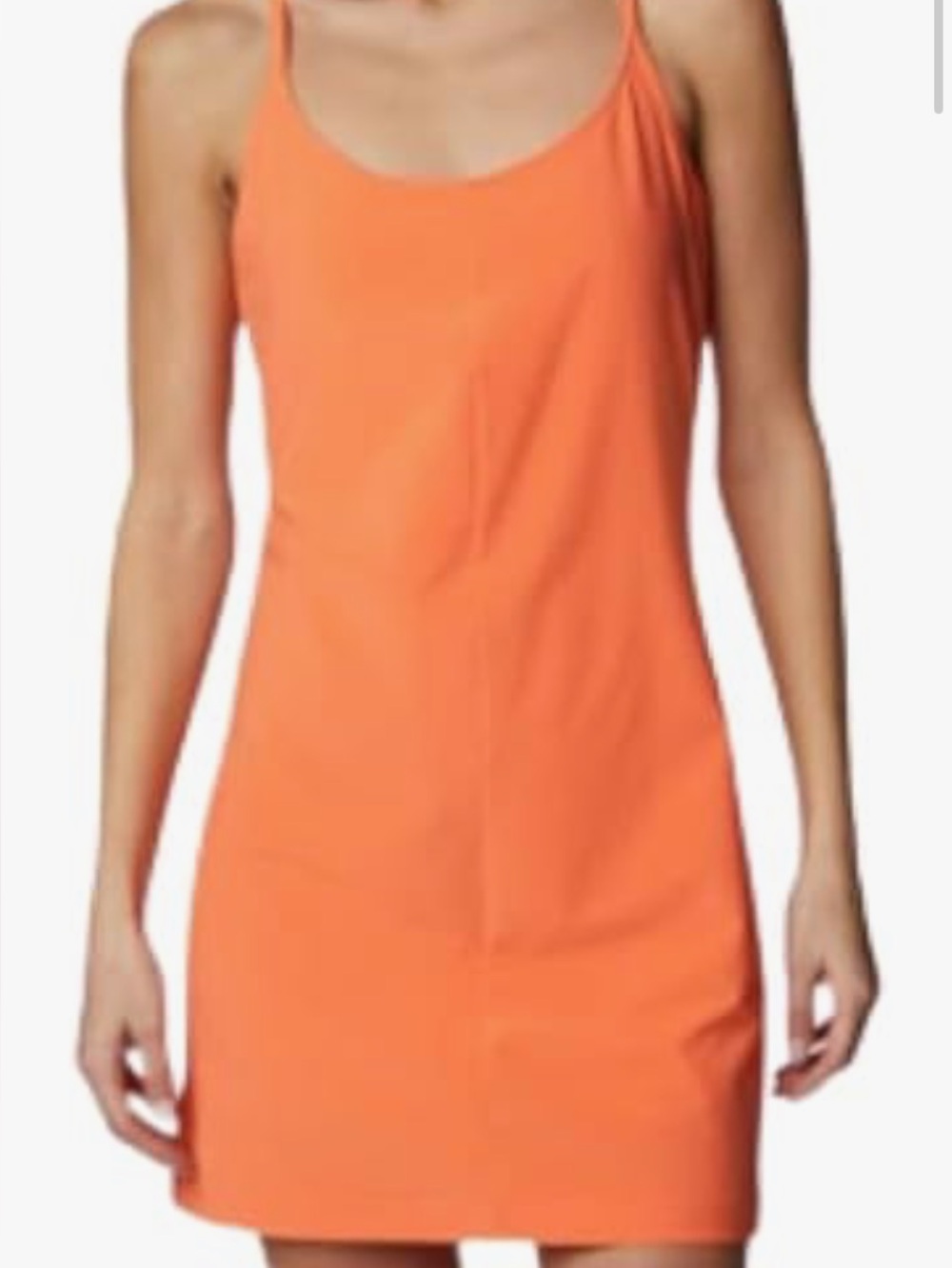 Columbia Pleasant Creek Stretch Dress Built In Bra & Shorts Orange small NWOT